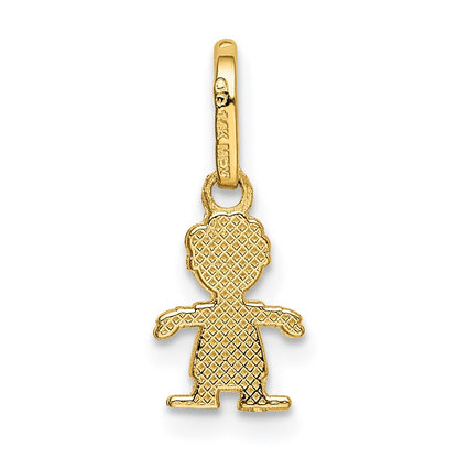 14K Yellow Gold Polished Little Boy Pendant