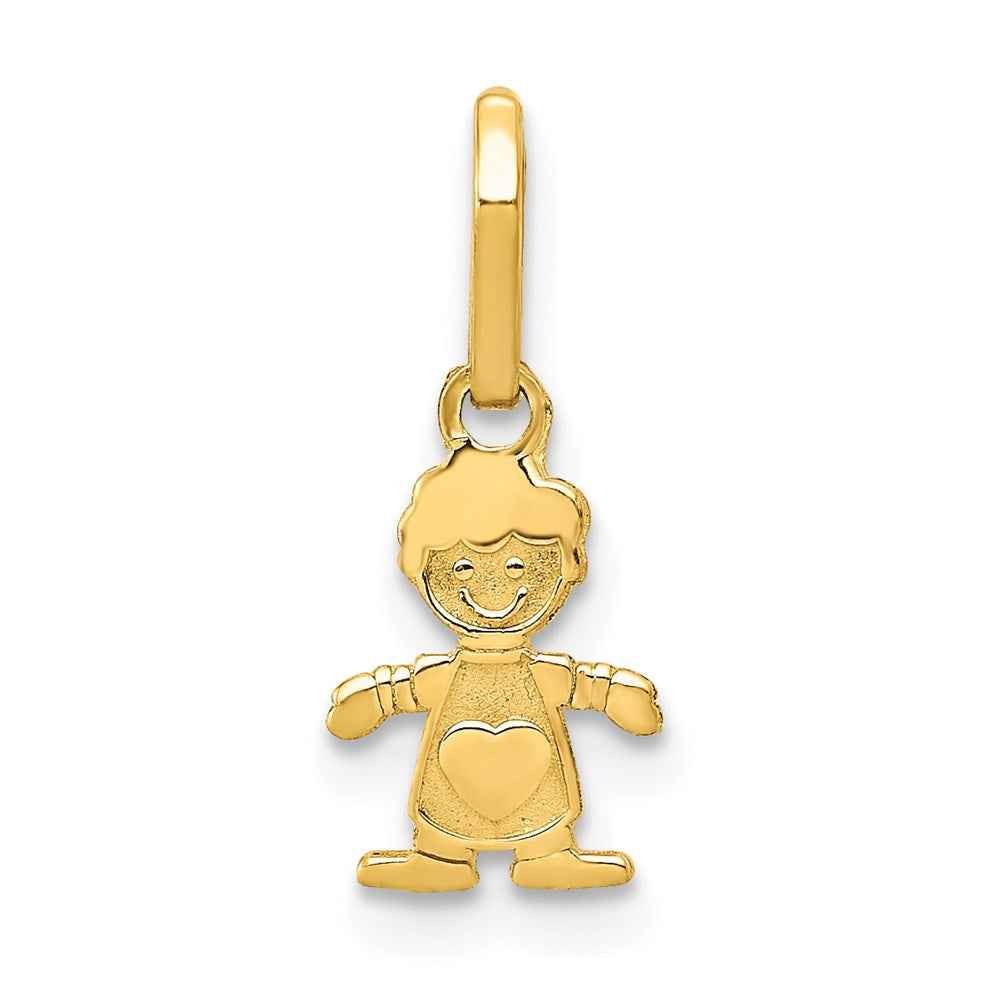 14K Yellow Gold Polished Little Boy Pendant