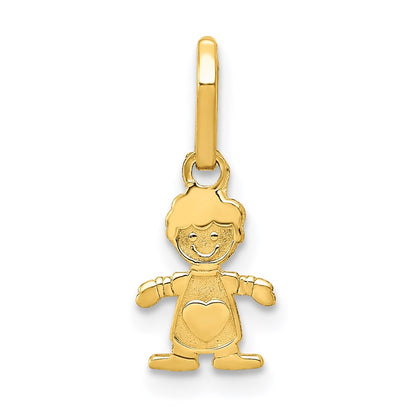 14K Yellow Gold Polished Little Boy Pendant