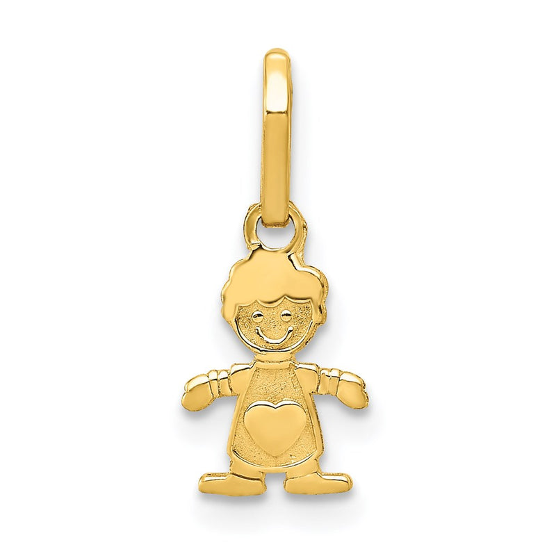 14K Yellow Gold Polished Little Boy Pendant