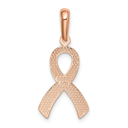 14K Rose Gold Awareness Pendant