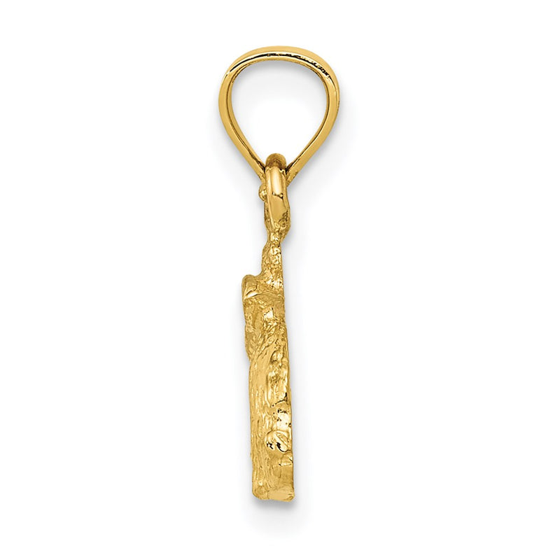 14K Yellow Gold Polished Rabbit Pendant