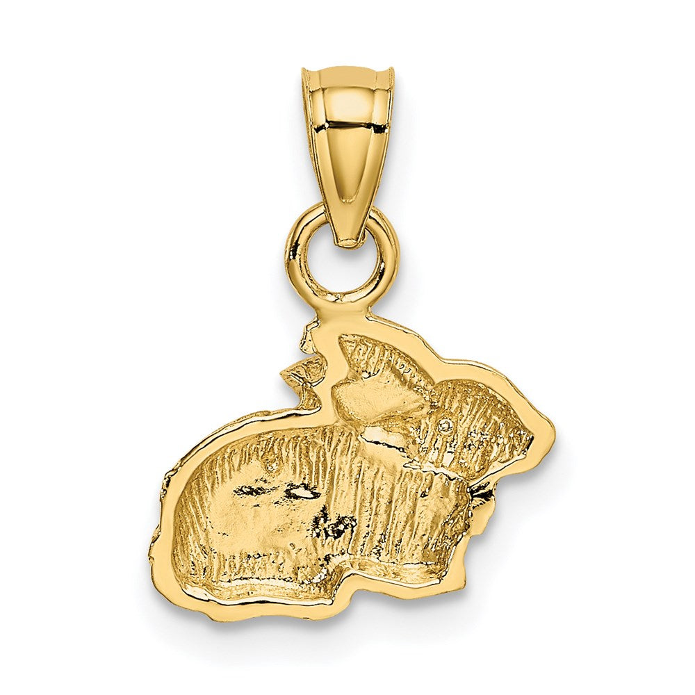 14K Yellow Gold Polished Rabbit Pendant
