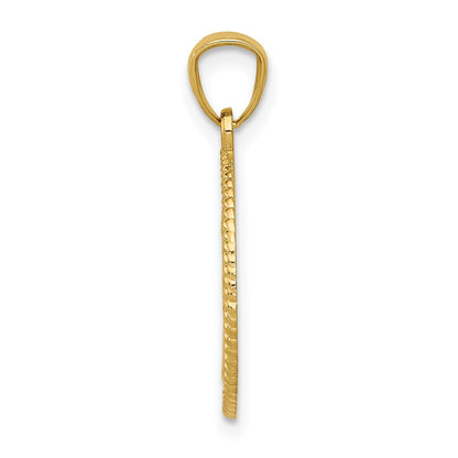 14K Yellow Gold Polished Tree Of Life In Round Pendant