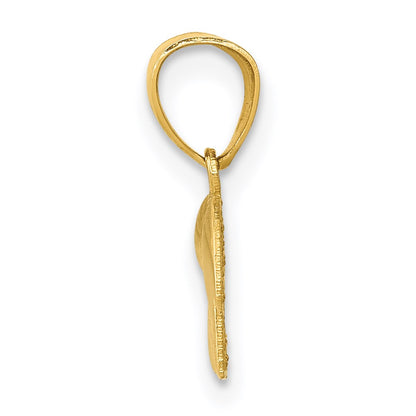 14K Yellow Gold Polished Elephant Pendant
