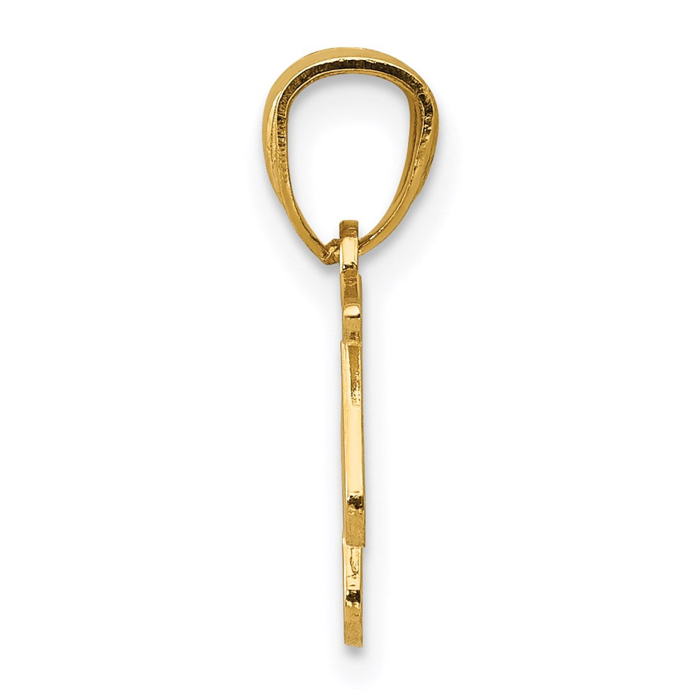 14K Yellow Gold Polished Music Notes Pendant