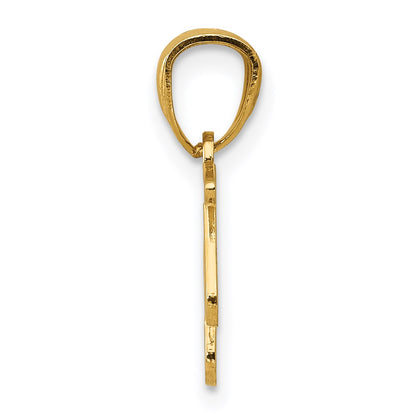 14K Yellow Gold Polished Music Notes Pendant