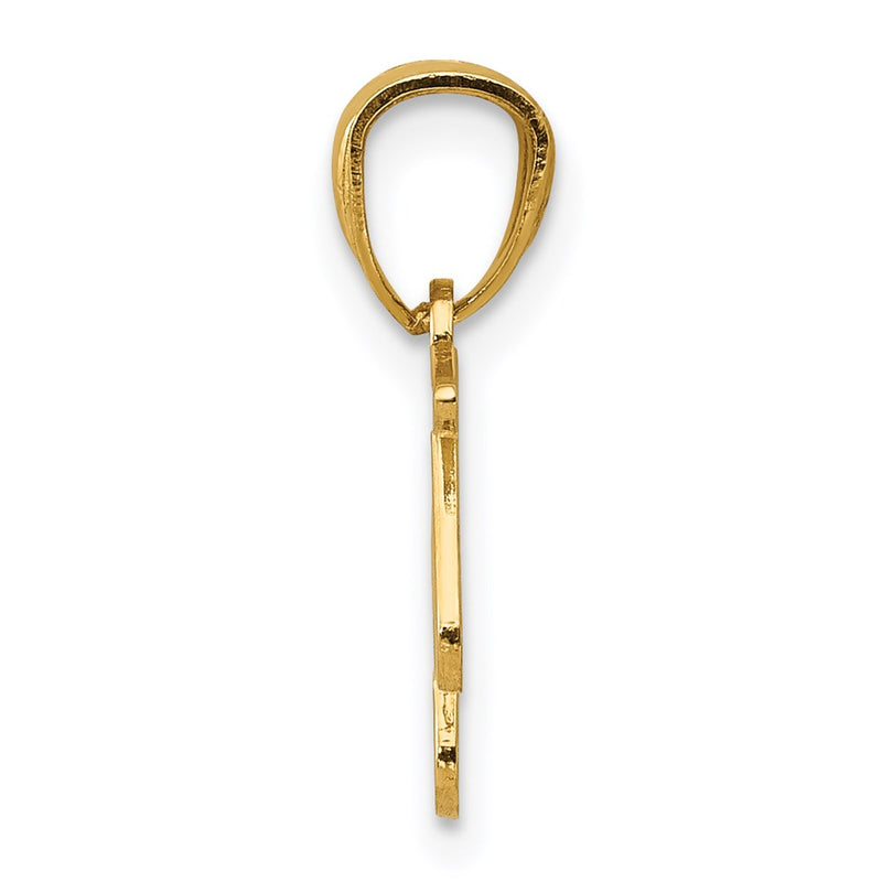 14K Yellow Gold Polished Music Notes Pendant