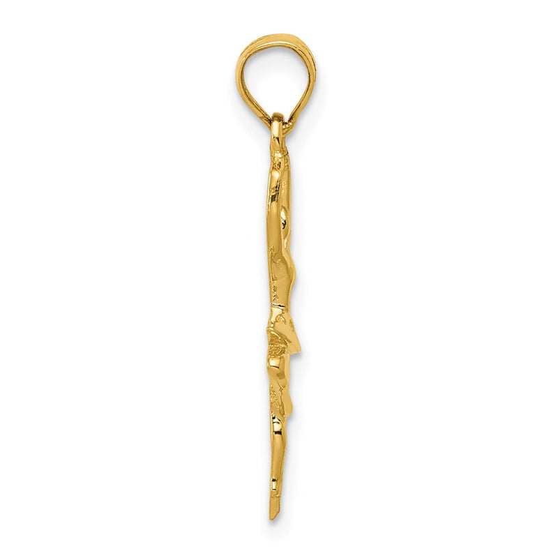 14K Yellow Gold Polished Small Ballerina Pendant