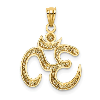 14K Yellow Gold Polished Om Symbol Pendant