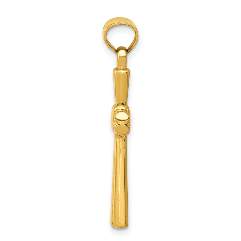 14K Yellow Gold Hollow Cross Pendant