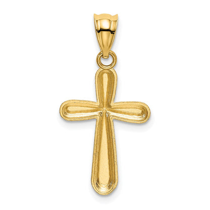 14K Yellow Gold Polished Cross Pendant