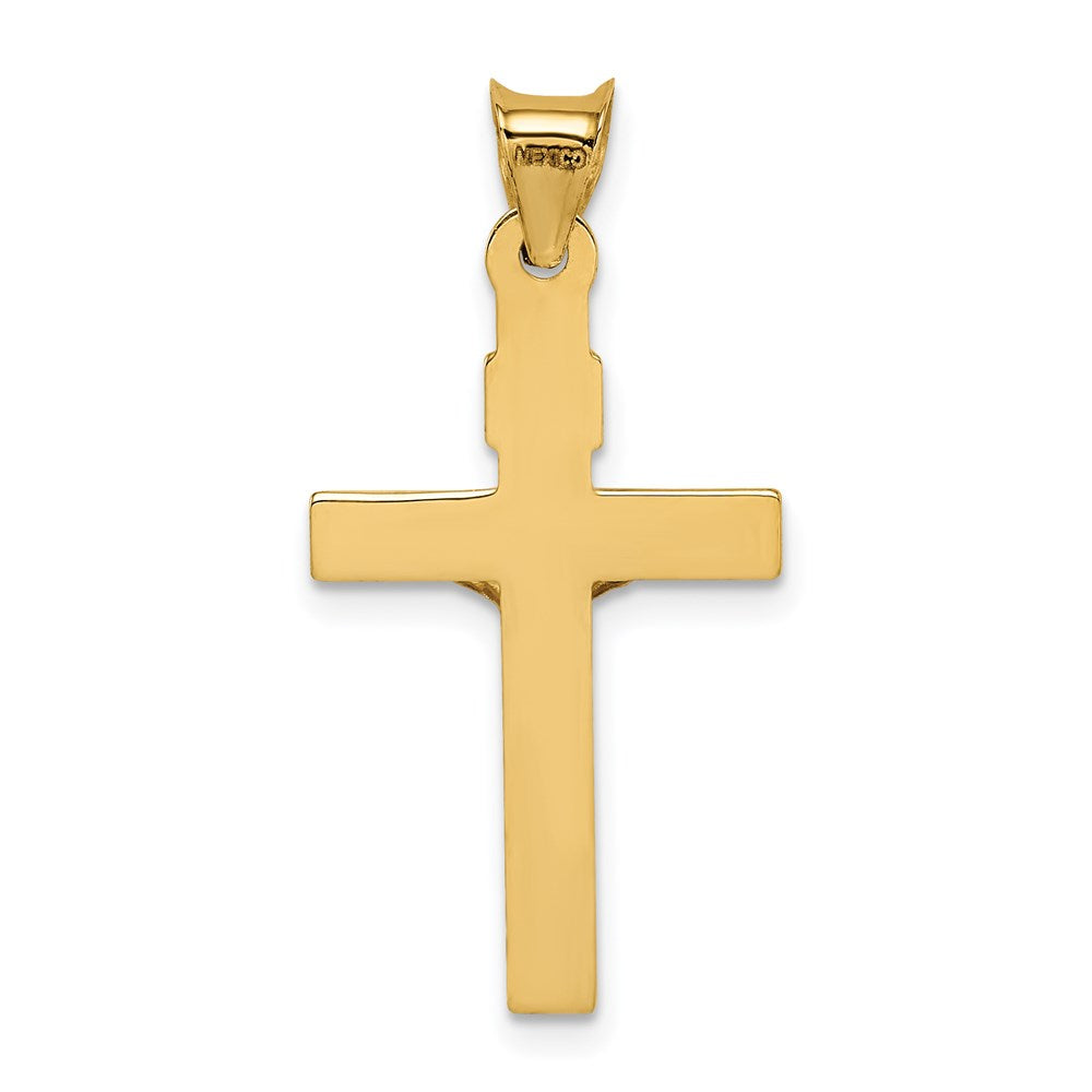14K Two-Tone Crucifix Pendant