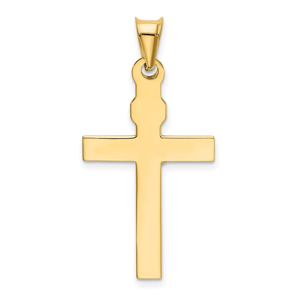 14K Two-Tone And Rhodium Inri Crucifix Pendant