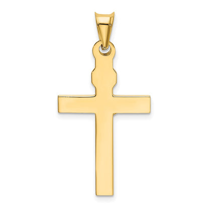14K Two-Tone And Rhodium Inri Crucifix Pendant