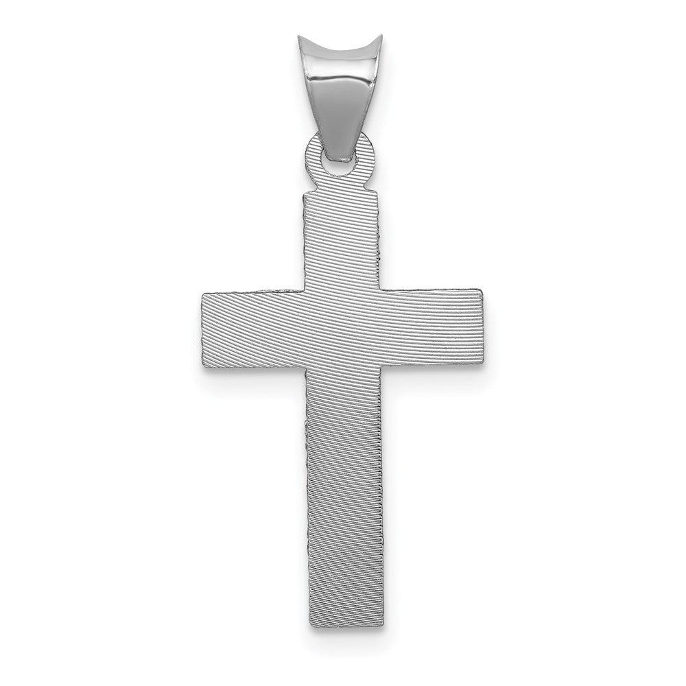 14K White Gold Crucifix Pendant