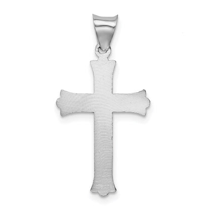 14K White Gold Crucifix Pendant