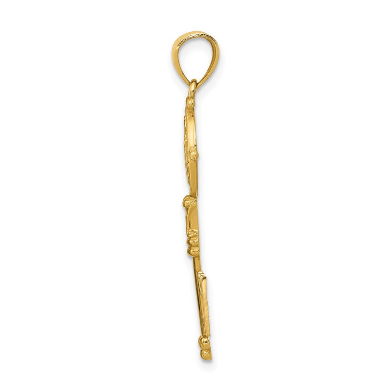 14K Yellow Gold San Benito 2-Sided Key Pendant