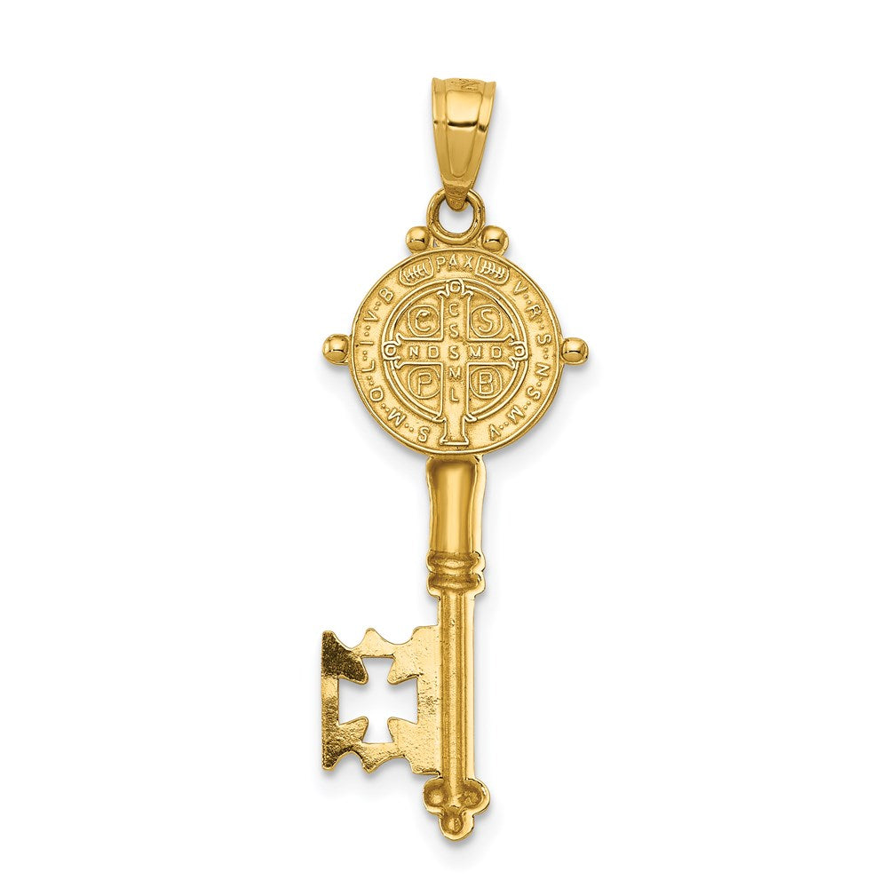 14K Yellow Gold San Benito 2-Sided Key Pendant