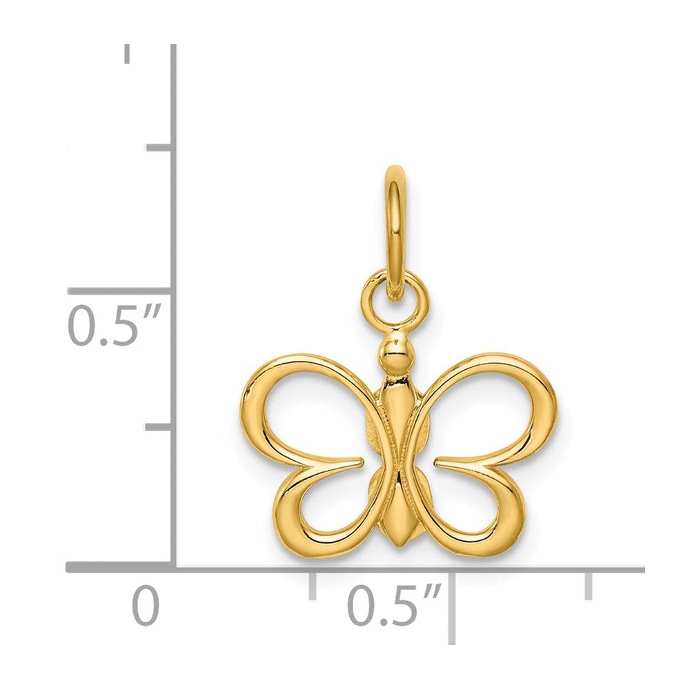 14K Yellow Gold Butterfly Pendant