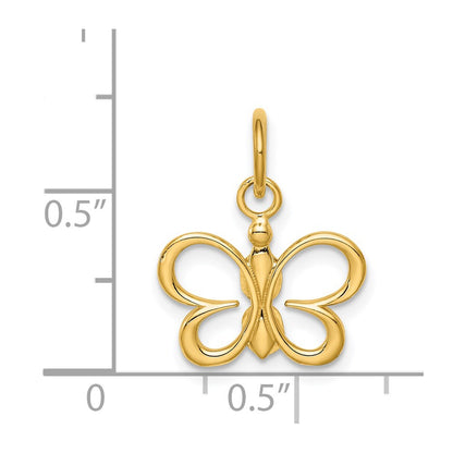 14K Yellow Gold Butterfly Pendant