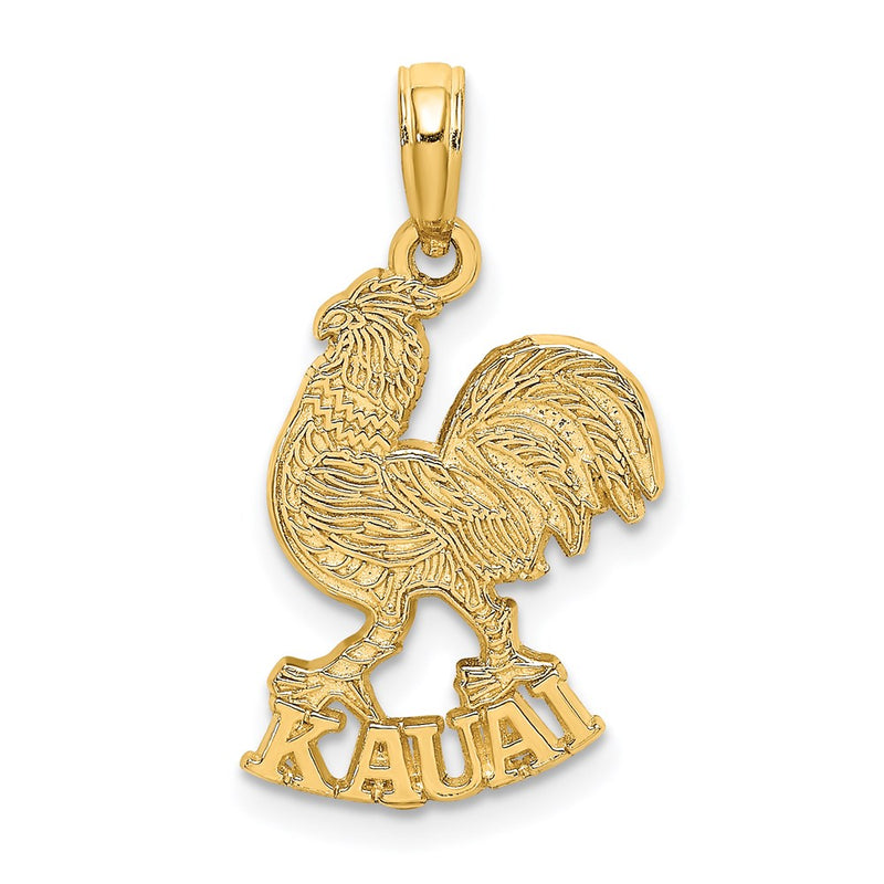 14K Yellow Gold Kauai Rooster Charm