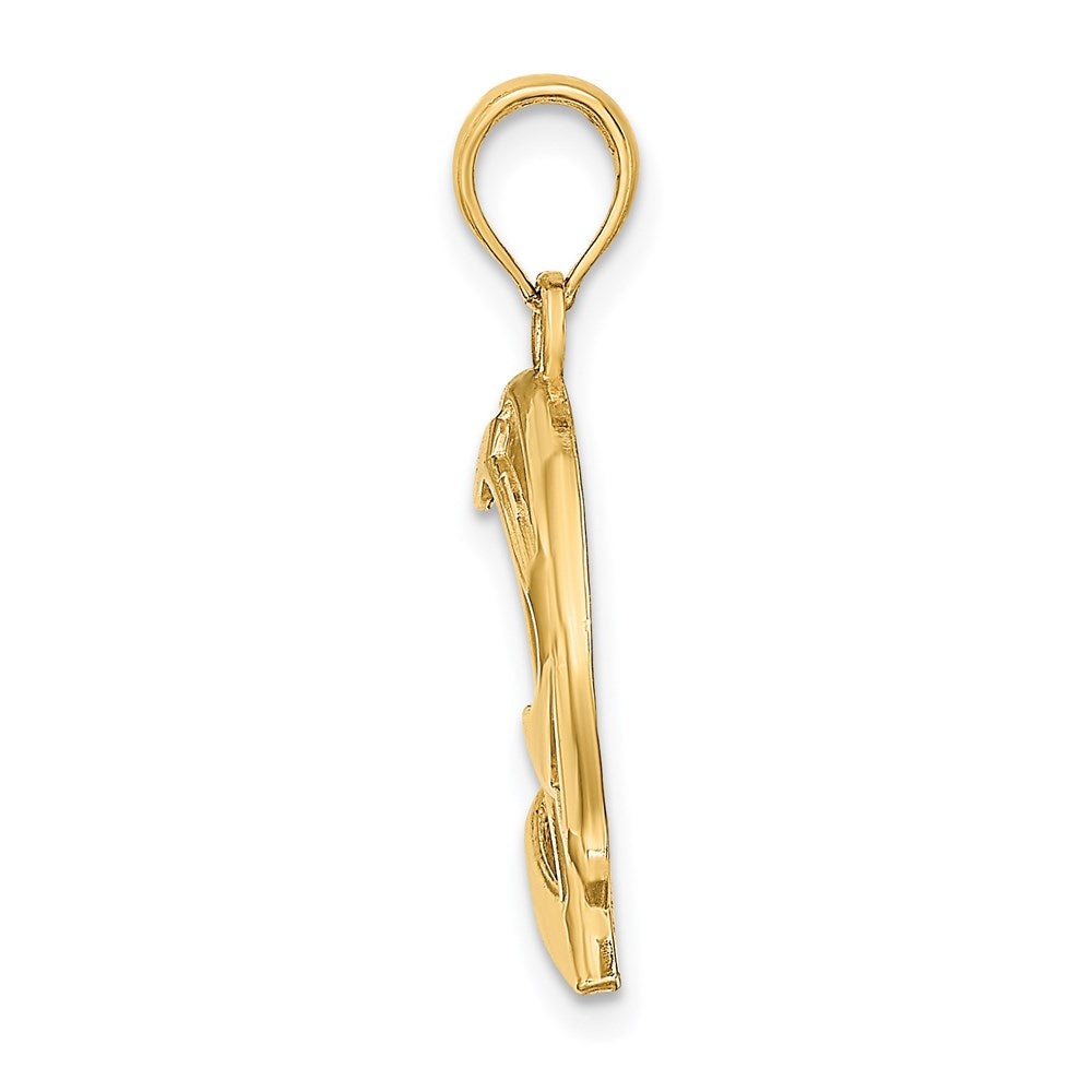 14K Yellow Gold Cut-Out Duck Head Charm