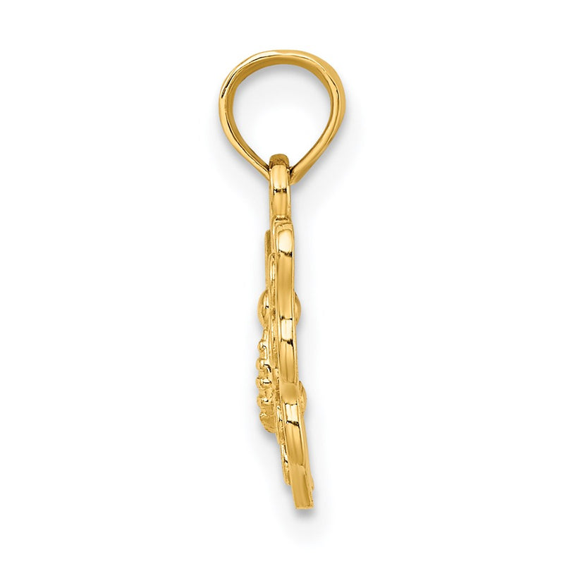 14K Yellow Gold Cut-Out Small Butterfly Charm