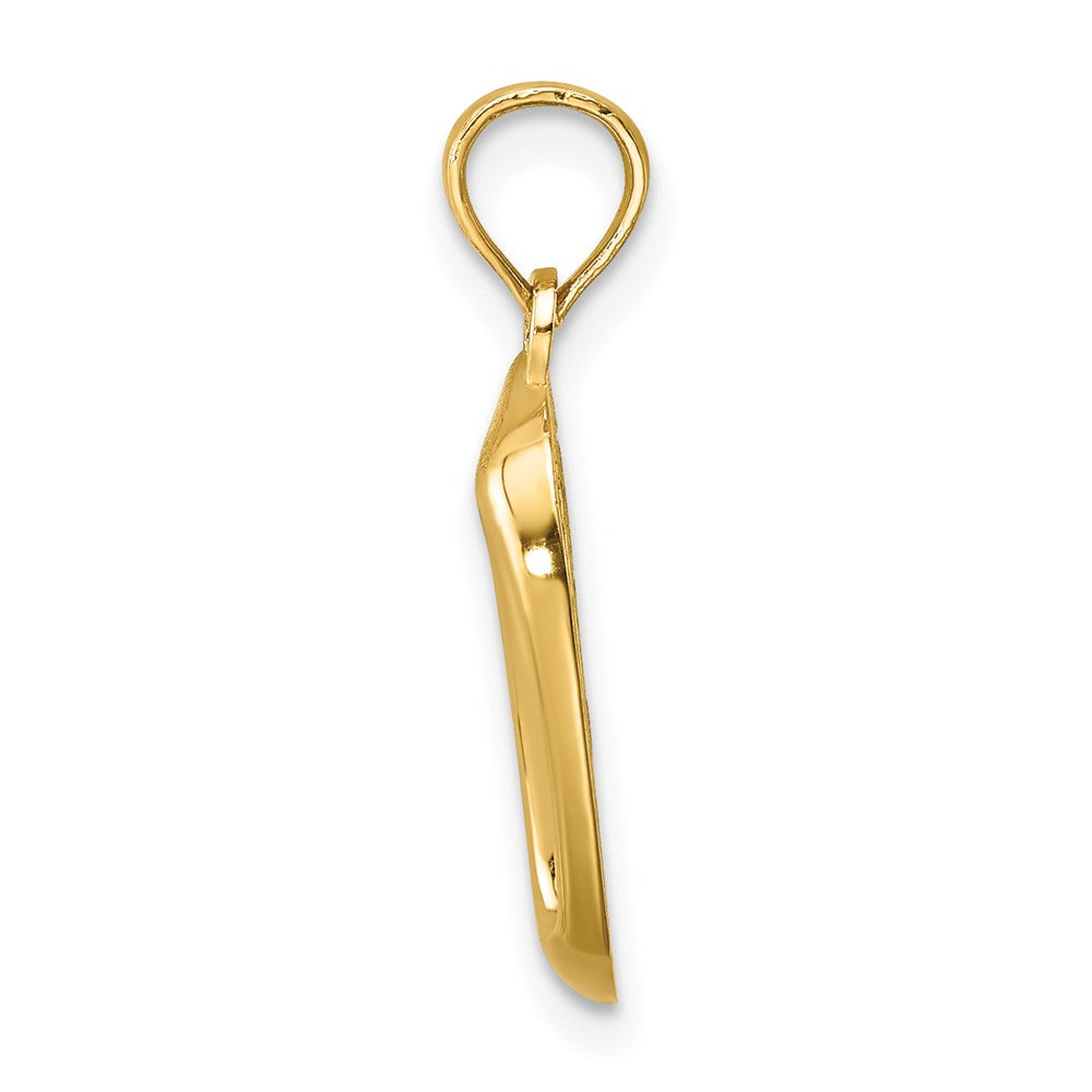 14K Yellow Gold Kitty Bowl Charm
