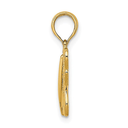 14K Yellow Gold Filigree Butterfly Charm
