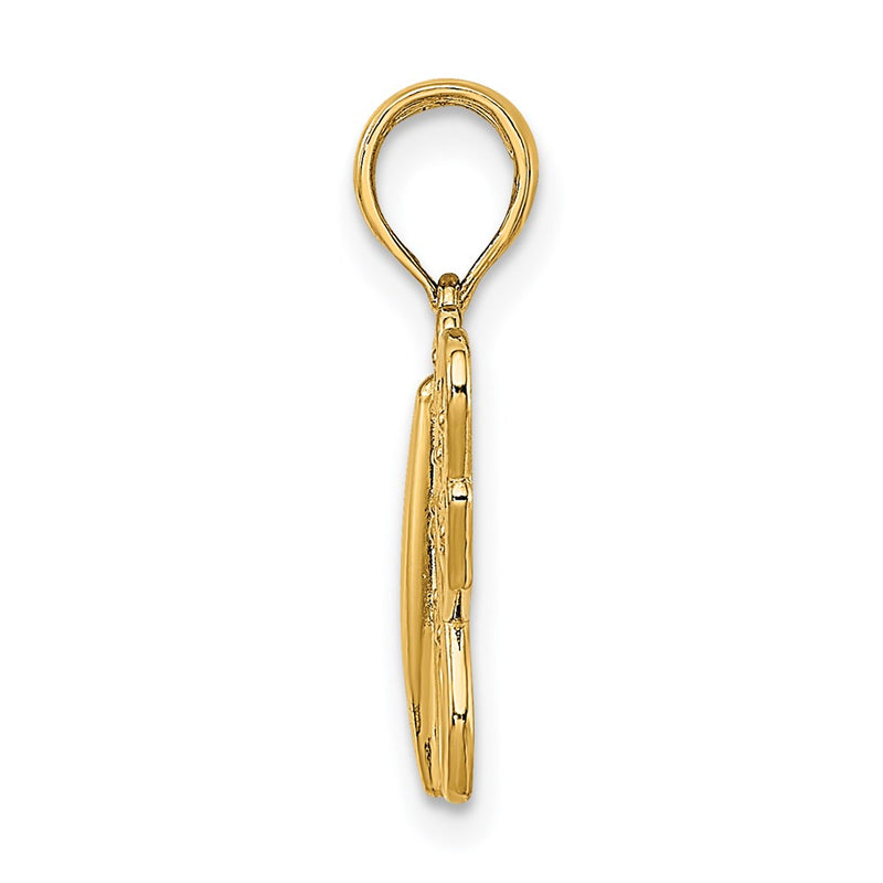 14K Yellow Gold Filigree Butterfly Charm