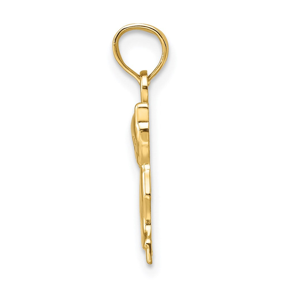 14K Yellow Gold Mini Sitting Kitten Charm