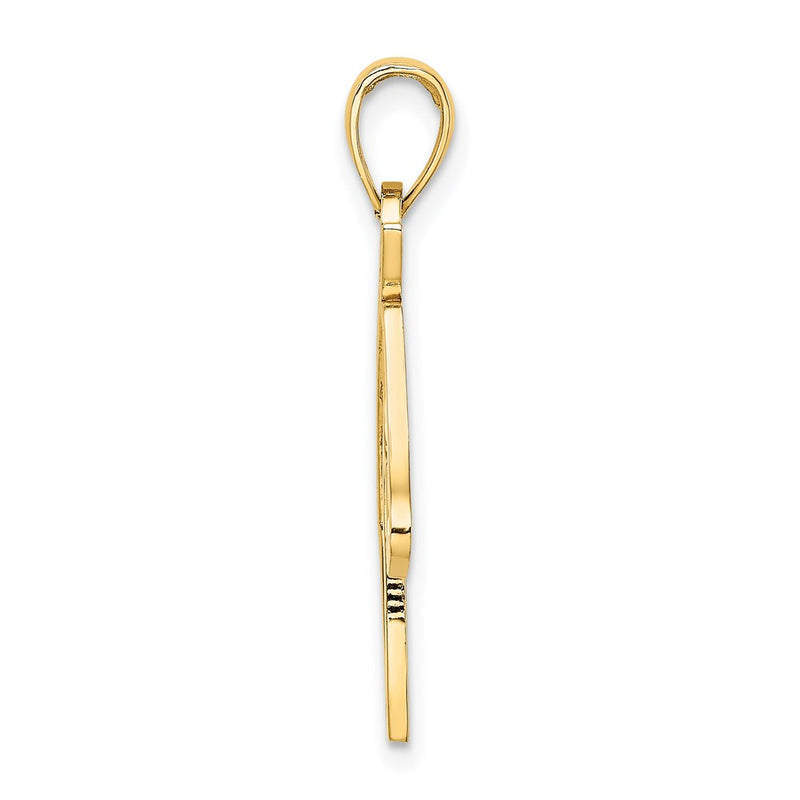14K Yellow Gold Cut-Out Horse Head Profile Charm