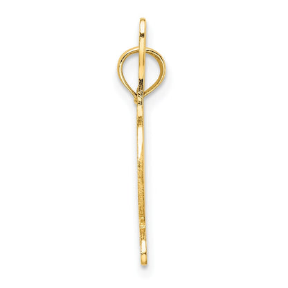 14K Yellow Gold Textured Horse Head And Shoe Charm