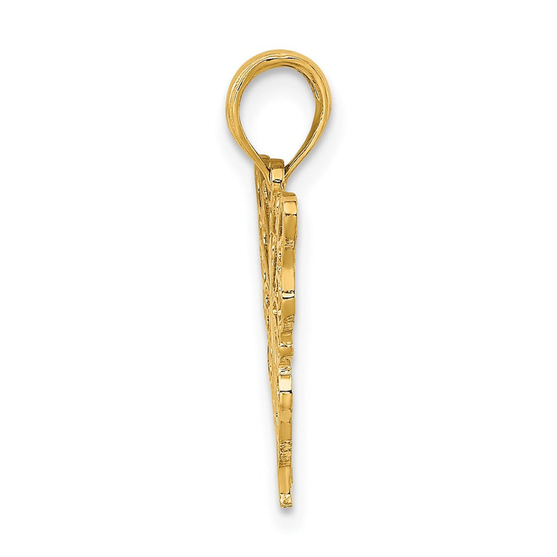 14K Yellow Gold Butterfly Charm