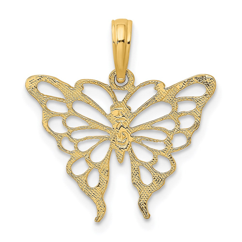 14K Yellow Gold Butterfly Charm