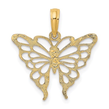 14K Yellow Gold Butterfly Charm