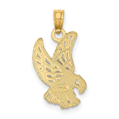 14K Yellow Gold Eagle Landing Charm