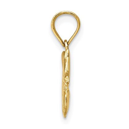 14K Yellow Gold 3-D Polished Kitten Charm