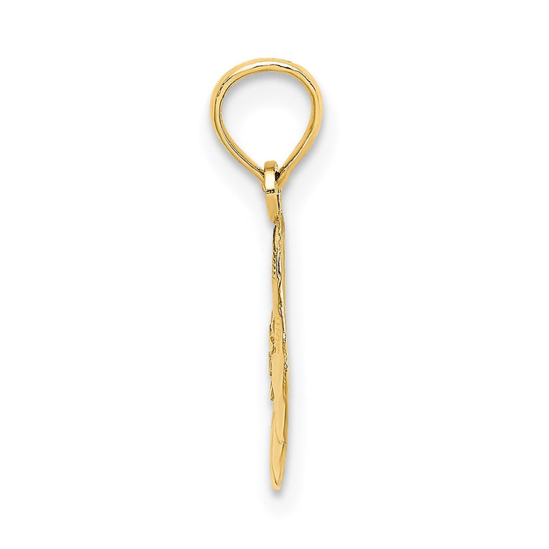 14K Yellow Gold Sun Charm