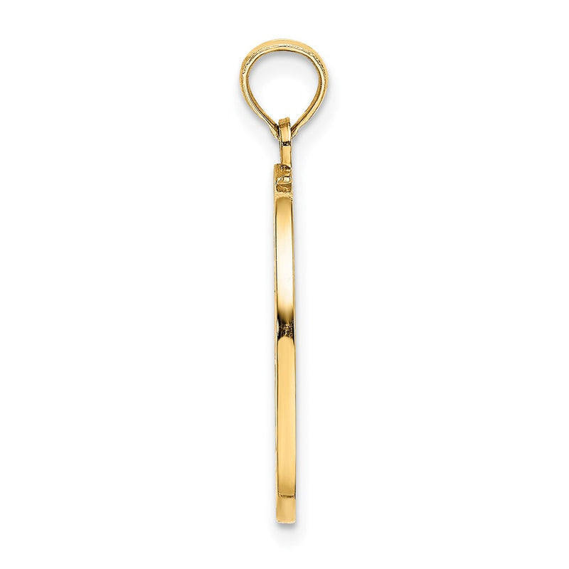 14k Yellow Gold Enameled Reversible CHILDS PRAYER w/Girl Charm