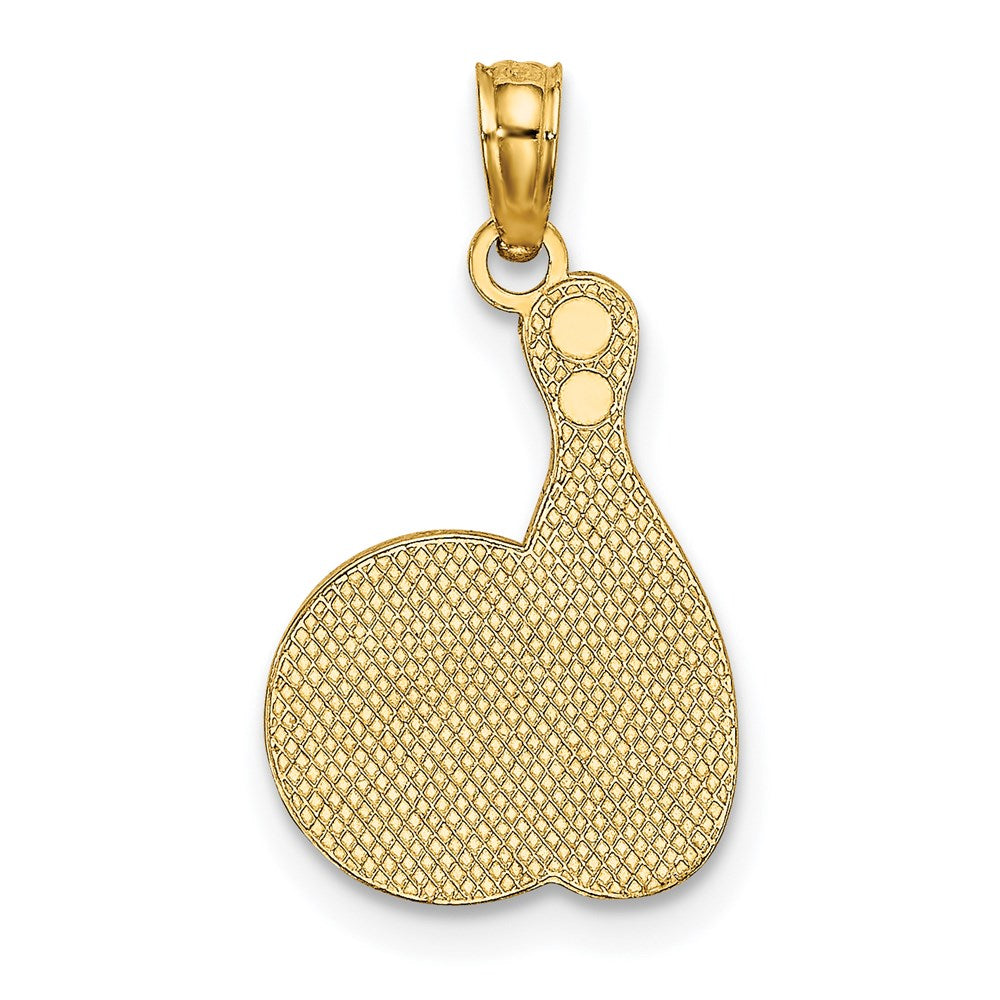 14K Yellow Gold Enamel Bowling Ball And Pin Charm