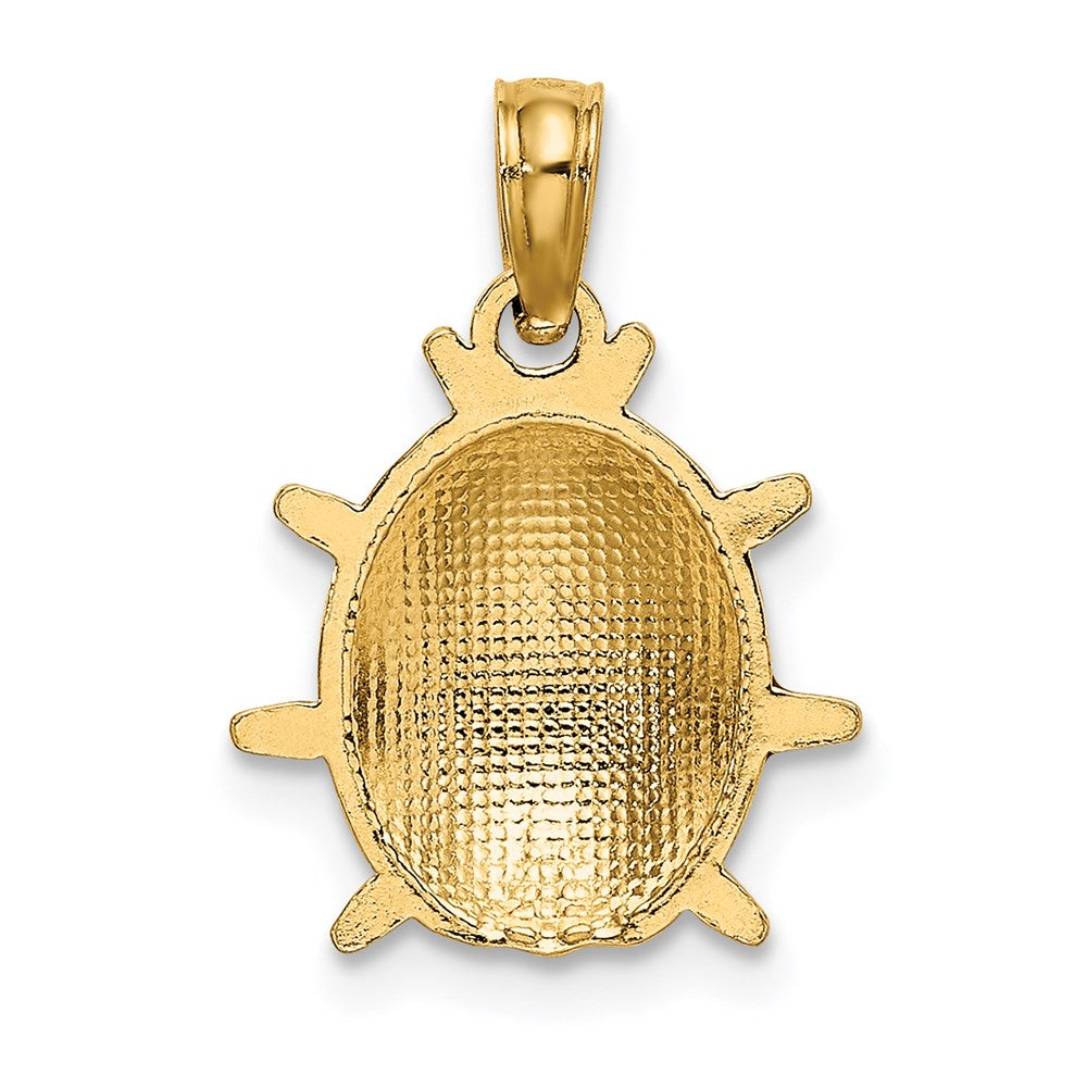 14K Yellow Gold Enameled Ladybug Charm