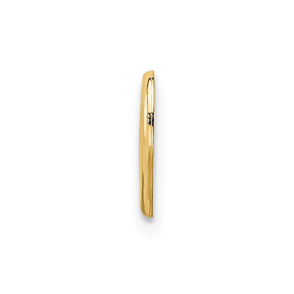 14K Yellow Gold Polished Mini Floating Heart Slide
