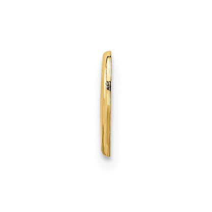 14K Yellow Gold Polished Mini Floating Heart Slide