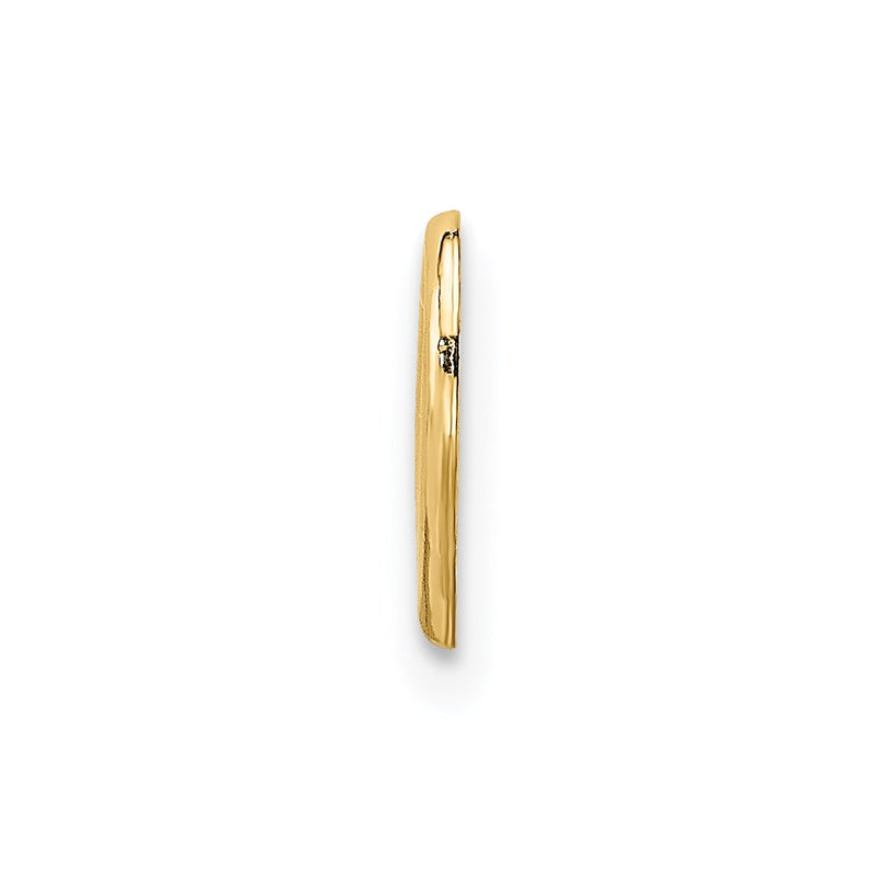 14K Yellow Gold Polished Mini Floating Heart Slide