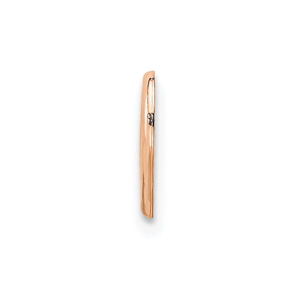 14K Rose Gold Polished Heart Chain Slide
