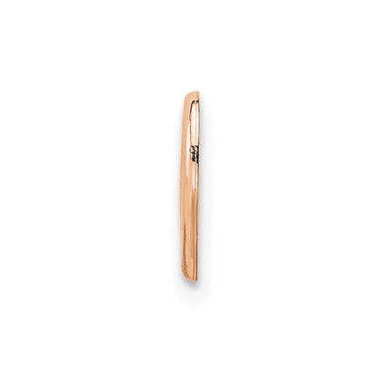 14K Rose Gold Polished Heart Chain Slide