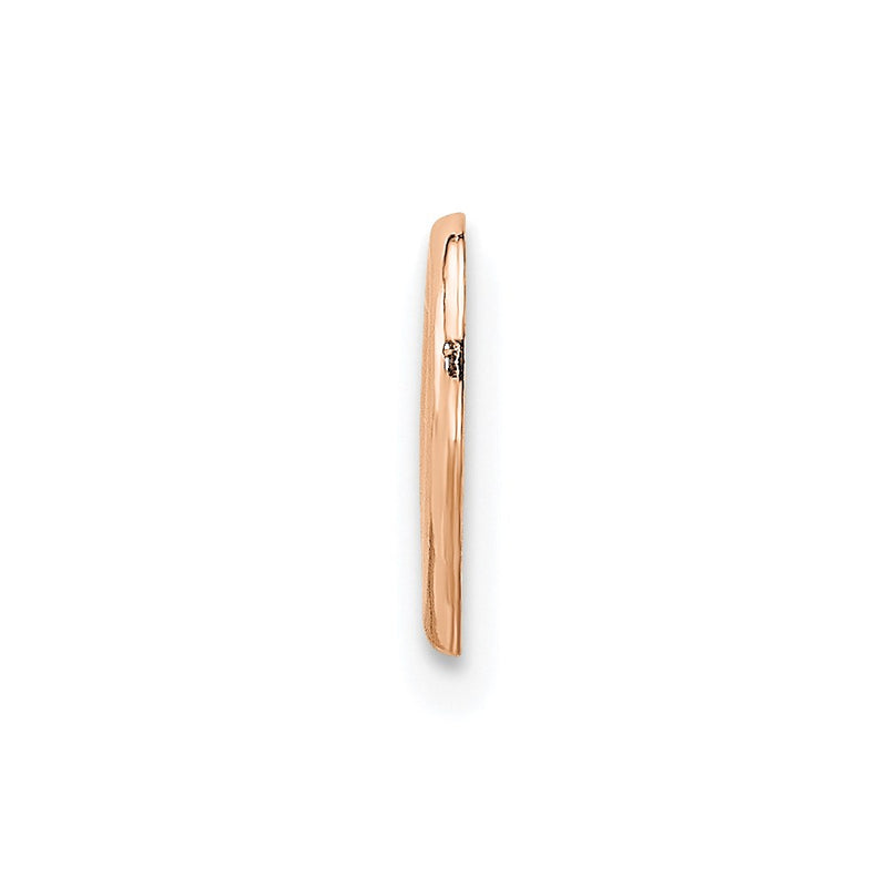14K Rose Gold Polished Heart Chain Slide