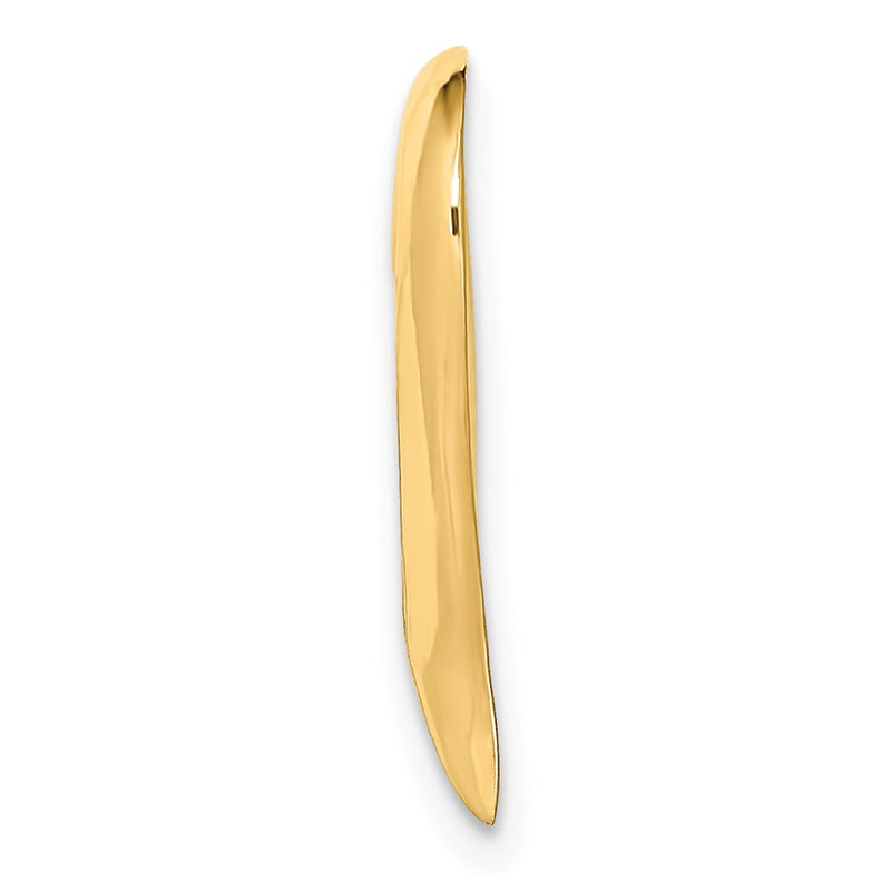 14K Yellow Gold Large Floating Heart Slide